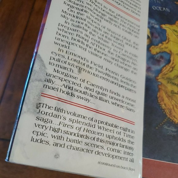 1ST PRINT! Wheel Of Time #6 Lord of Chaos Robert Jordan HCDJ - Picture 5 of 11